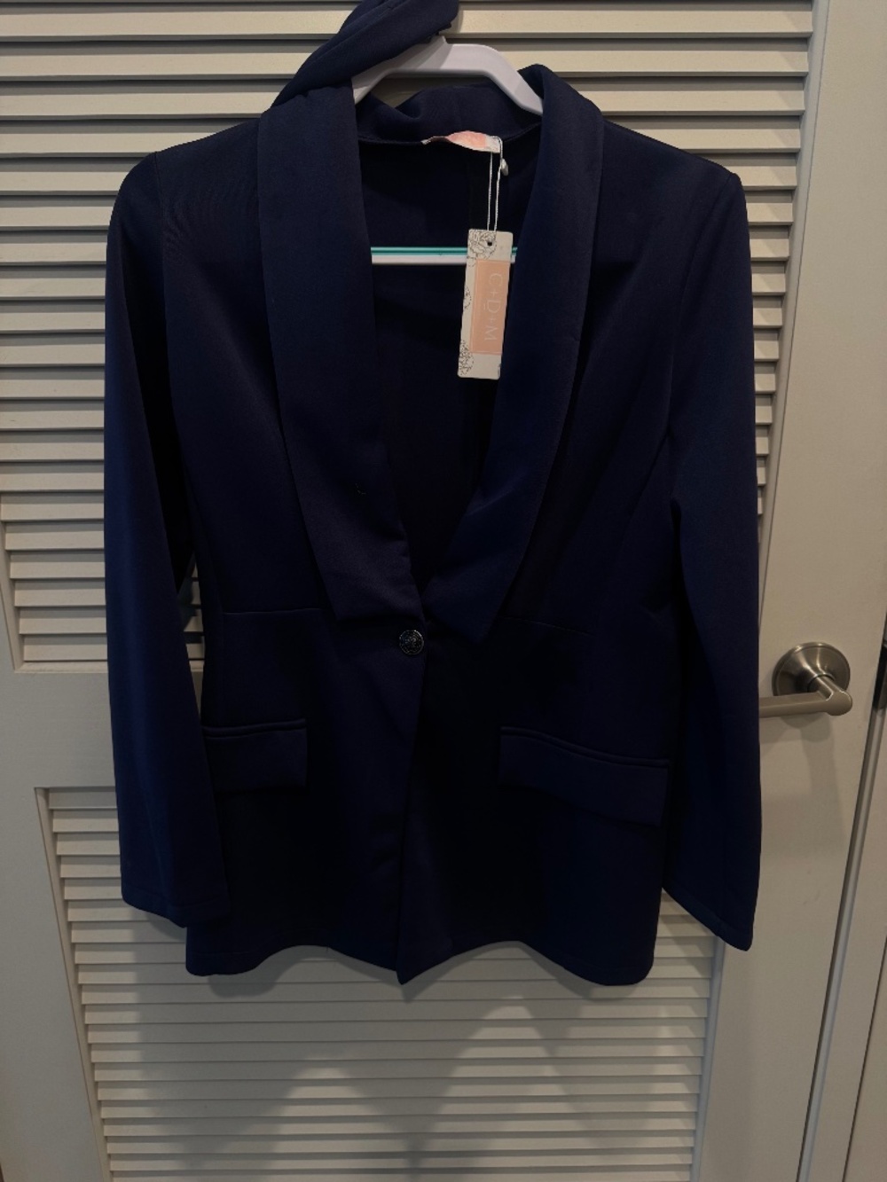 Navy Blue Summer Jacket with Sash - Size small - Lightweight - NWT